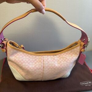 COACH light pink shoulder purse